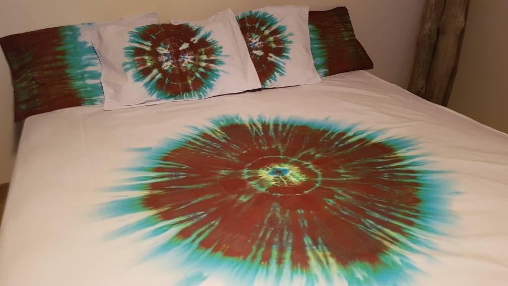 Bohemian Earth Tie Dye Bedding Quilt Cover Set Duvet Cover Etsy Australia