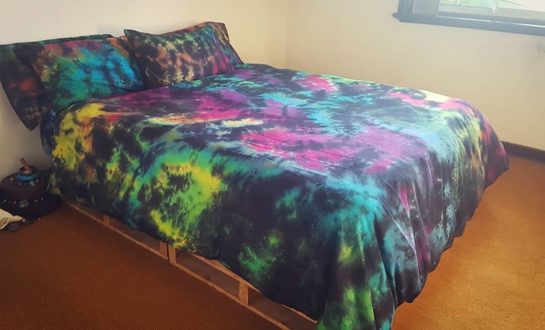 Tie Dye Rainbow Bedding Doona Cover Set Quilt Cover Duvet Etsy
