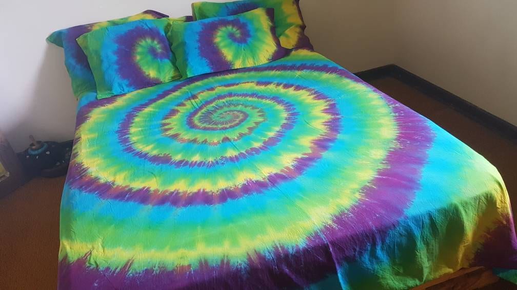 Tie Dye Spiral Tie dye Bedding Quilt Cover Set / Duvet / Etsy