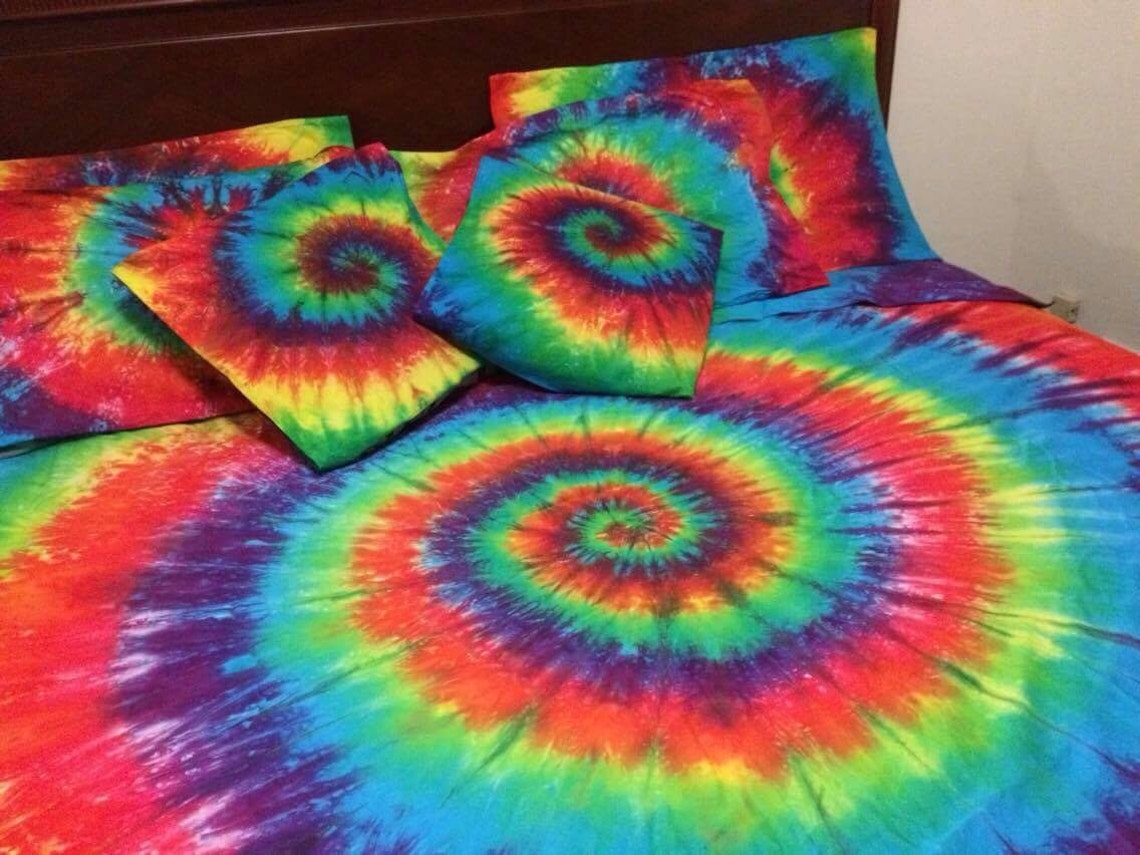 Tie Dye Spiral Tie Dye Bedding Quilt Cover Set Duvet Cover Etsy