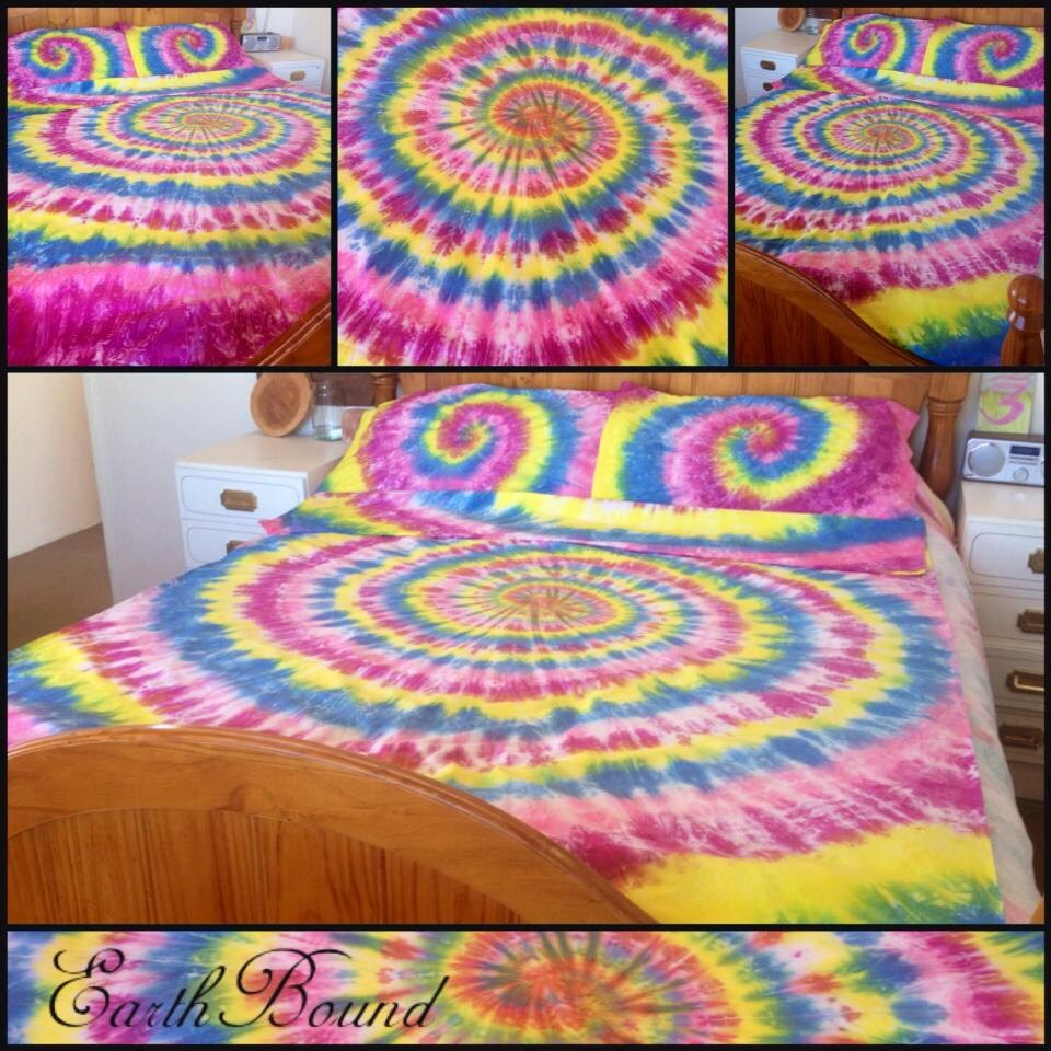 Tie Dye Spiral Tie Dye Swirl Tie Dye Bedding Doona Cover Etsy