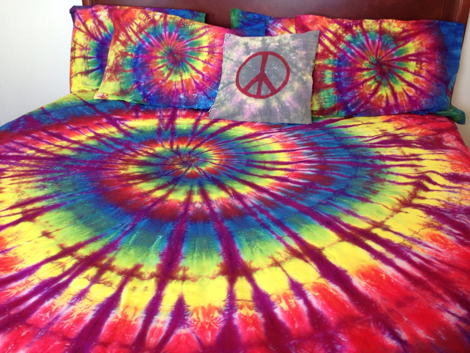 Tie Dye Spiral Tie dye Bedding Doona Cover Set Duvet Cover Etsy