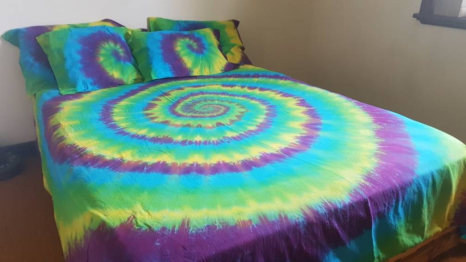 Tie Dye Spiral Tie dye Bedding Quilt Cover Set / Duvet / Etsy