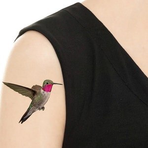 Temporary Tattoo - Hummingbird - Various Patterns / Tattoo Flash