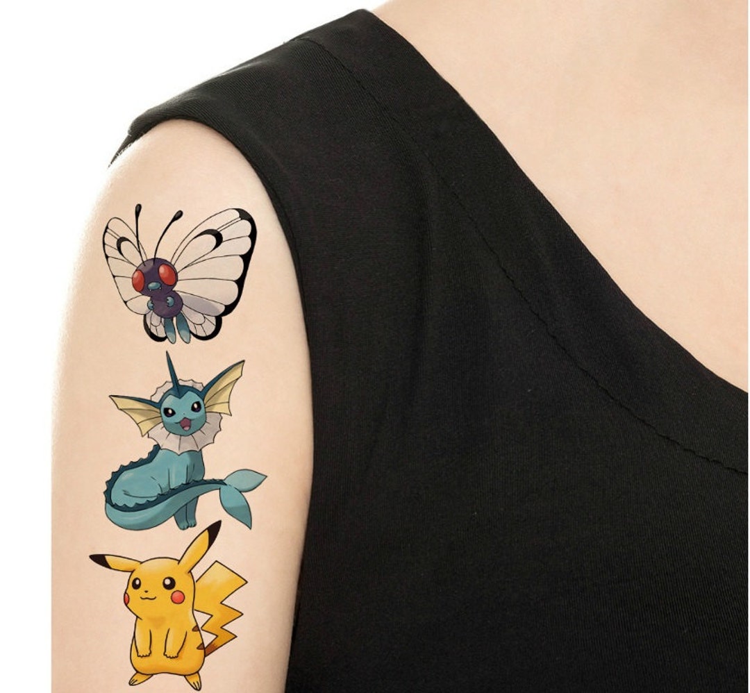 Temporary Tattoo Pokemon Set / Pick Your Favorite Pokemons / Tattoo Flash 