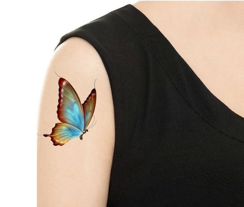 TEMPORARY TATTOO Vintage Butterfly Various Patterns / Tattoo Flash PIC. 3