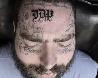 TEMPORARY TATTOO - Tekashi69 Temporary Tattoos Set - 6ix9ineTattoos / Face Tattoos /Halloween Costume / RappersTattoos Lil PumpTattoo Set