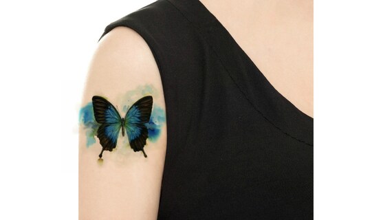 Get Water Colour Butterfly Tattoo PNG