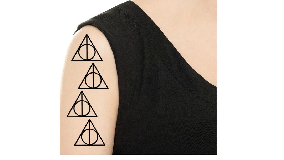 Buy Temporary Tattoo Set of 4 Harry Potter Deathly Hallows / Six Online in India - Etsy Buy Temporary Tattoo Set of 4 Harry Potter Deathly Hallows / Six Online in India - Etsy