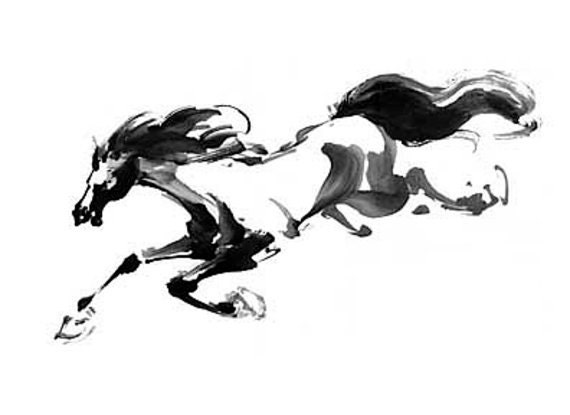 Running horse tattoo  Stock Illustration 4831715  PIXTA