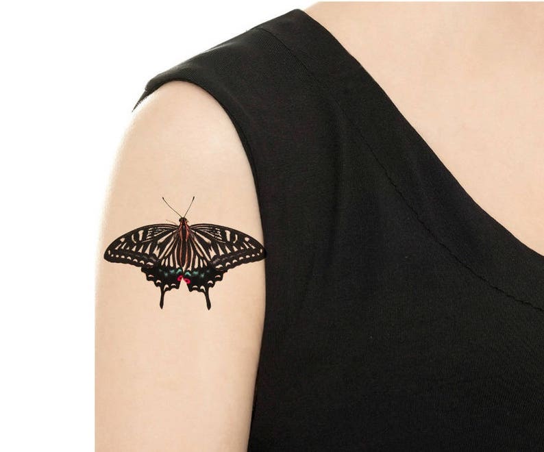 TEMPORARY TATTOO Vintage Butterfly Various Patterns / Tattoo Flash PIC. 4