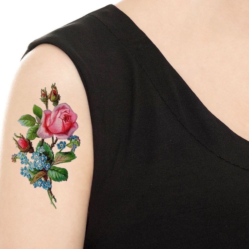Small Watercolor Forgetmenot Temporary Tattoo  Set of 3  Tatteco