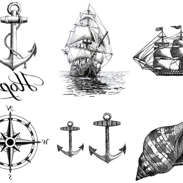 Nautical Tattoo - Etsy