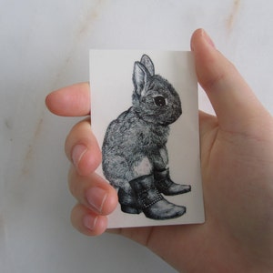 Temporary Tattoo - Bunny / Tattoo Flash/ Rabbit / Peter Rabbit / Wrist size tattoo