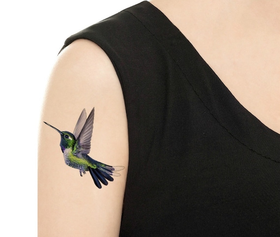 Temporary Tattoo Hummingbird / Tattoo Flash - Etsy Temporary Tattoo Hummingbird / Tattoo Flash - Etsy