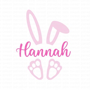 Bunny Name Frame SVG, Easter PNG, Bunny SVG, Digital Download, Cut File, Sublimation, Clip Art (includes svg/png/dxf file formats)