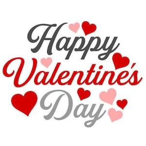 Happy Valentines Day SVG File, Valentine SVG, Love SVG, Digital Download, Cut File, Sublimation, Clip Art (svg/png/dxf file formats)