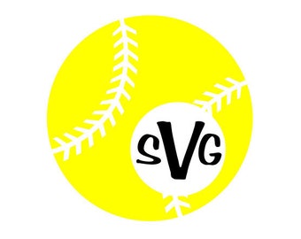 Download Softball Monogram Svg Etsy