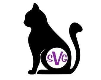 Download Cat Monogram Svg Etsy 3D SVG Files Ideas | SVG, Paper Crafts, SVG File