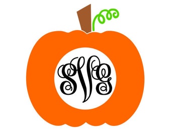 Download Pumpkin Monogram Svg Etsy