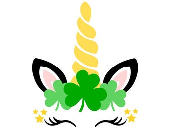 Download Unicorn Shamrock Svg Etsy