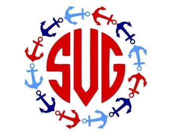 Download Anchor Monogram Svg Etsy