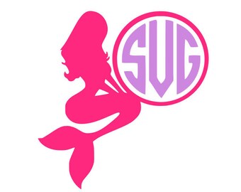 Download Mermaid Monogram Svg Etsy