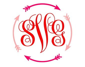 Download Arrow Monogram Svg Etsy