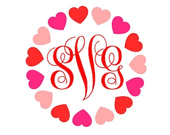 Download Heart Monogram Svg Etsy