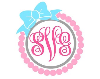 Download Bow Monogram Svg Etsy