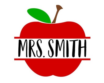 Download Teacher apple svg | Etsy