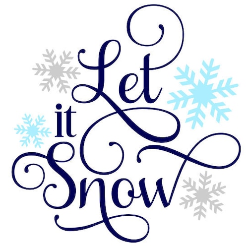 Holiday Mixed Signs Noel December 25 Let It Snow Bundle Cut File SVG