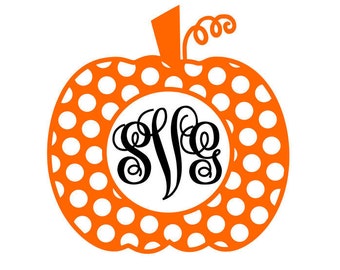 Download Pumpkin Monogram Svg Etsy