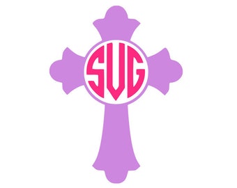 Download Cross Monogram Svg Etsy