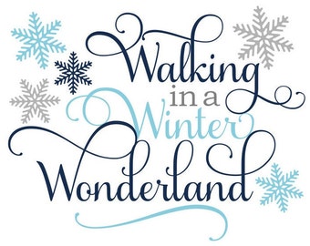 Winter Wonderland SVG, Winter Sign SVG, Christmas SVG, Digital Download, Cut File, Sublimation, Clip Art (individual svg/dxf/png/jpeg files)