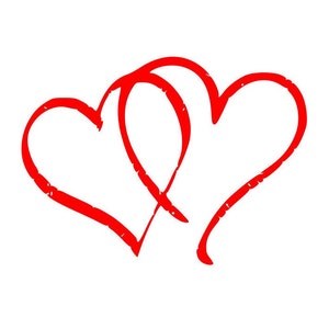 Valentines Day SVG, Double Heart Outline SVG, Love SVG, Digital Download, Cut File, Sublimation, Clip Art (svg/png/dxf file formats)