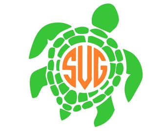 Download Turtle Monogram Svg Etsy