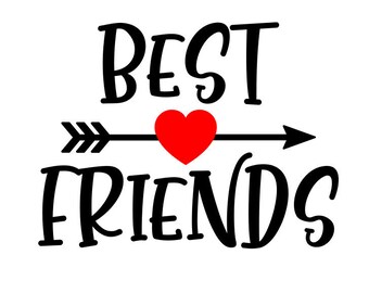 Download Best Friends Heart Svg Etsy