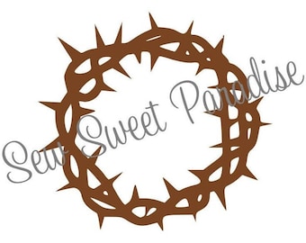 Easter SVG, Easter PNG, Crown of Thorns SVG, Digital Download, Cut File, Sublimation, Clip Art (includes svg/png/dxf file formats)