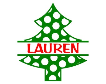 Download Christmas Tree Monogram Svg Etsy