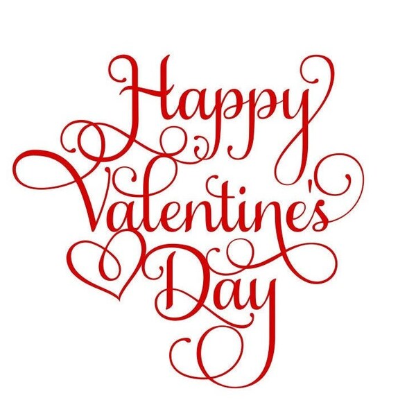 Happy Valentines Day SVG, Valentine's Day Sign, Digital Download, Cut File, Sublimation, Clip Art (svg/png/dxf/jpeg files)