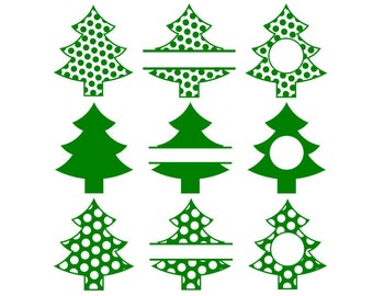 Download Christmas Tree Monogram Svg Etsy