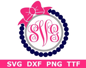 Download Bow Monogram Svg Etsy