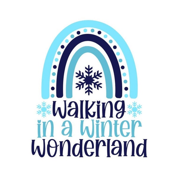 Winter Wonderland SVG, Winter Rainbow SVG, Christmas SVG, Digital Download, Cut File, Sublimation, Clipart (svg/dxf/png/jpeg files)