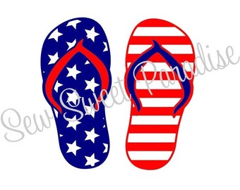 patriotic flip flops