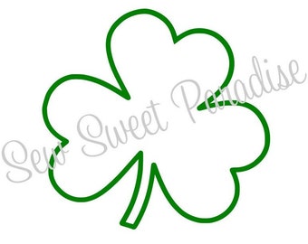 St Patricks Day SVG, Shamrock Outline SVG, Lucky, Digital Download, Cut File, Sublimation, Clip Art (includes svg/png/dxf/jpeg file formats)