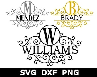 Download Split Monogram Svg Etsy