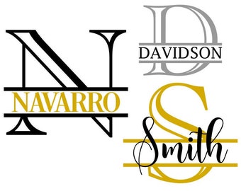 Download Split Monogram Svg Etsy