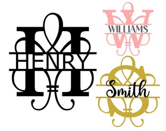 Download Split Monogram Svg Etsy
