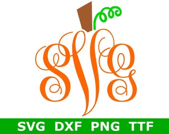 Download Pumpkin Monogram Svg Etsy